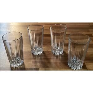 Vintage Arcoroc Lancer 12 oz Flat Highball Glasses from France Set of 4